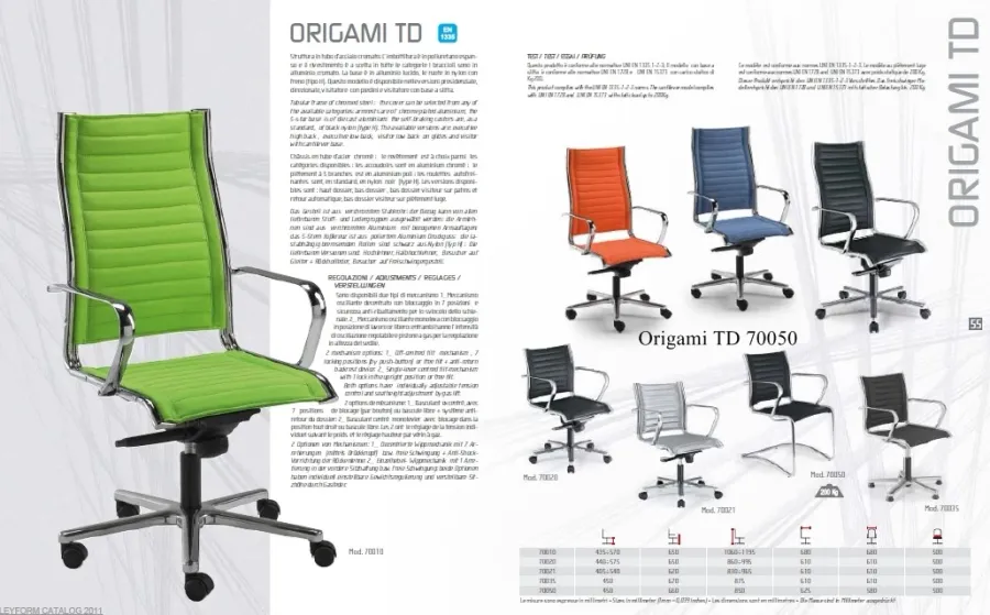 picture 5 Leather office armchair in juicy colors