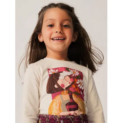 Zdjęcie Mayoral Bluzka 4.007 Écru Regular Fit