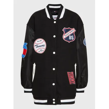 Zdjęcie Tommy Jeans Curve Kurtka bomber Letterman DW0DW15076 Czarny Oversize