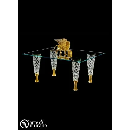 Zdjęcie Prestiżowy szklany stolik ze szkła Murano