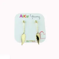 Picture Hanging earrings with angel wings