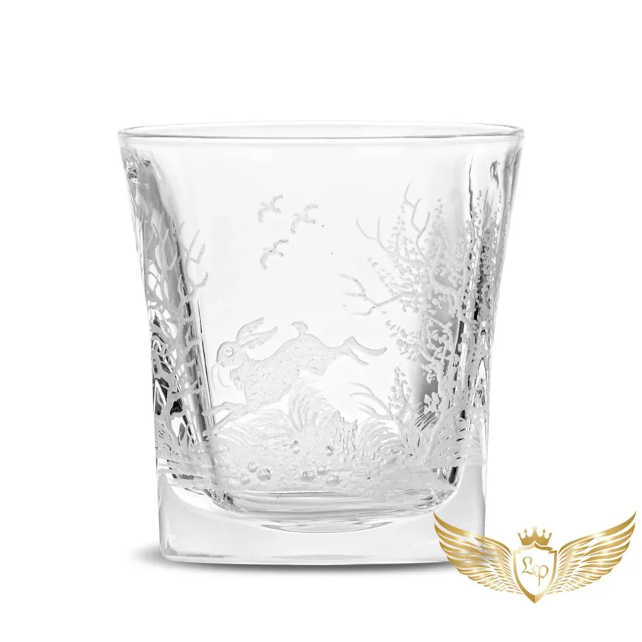 obrazek 10 Elegancka grawerowana karafka ze szklankami do whisky - upominek dla myśliwego