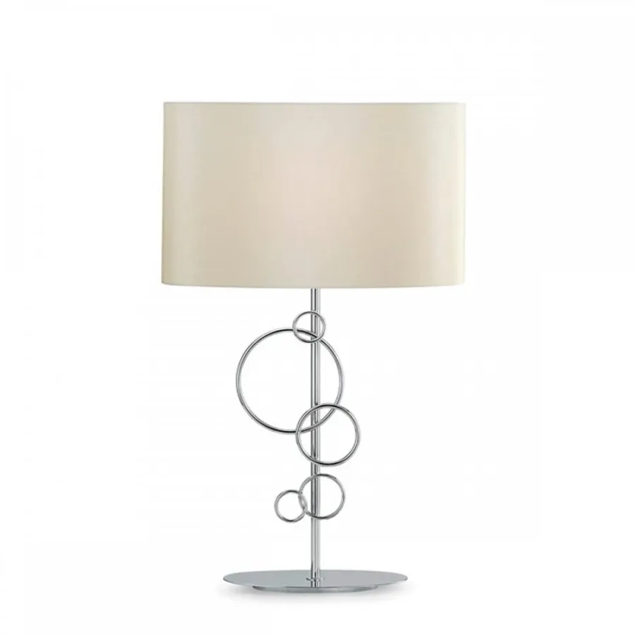 obrazek 1 Duża lampa stołowa z chromowanego mosiądzu H.80xL.49xP.22 cm