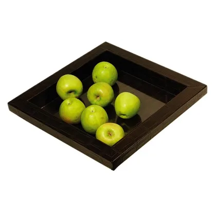 Zdjęcie Elegancka taca dekoracyjna ze szklanym dnem