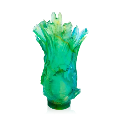 Zdjęcie Kryształowy roślinny wazon inspirowany tropikami – marka Daum