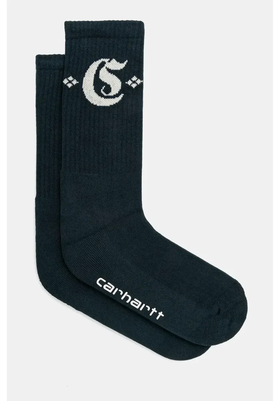 obrazek 1 Carhartt WIP skarpetki Greatest Hits Socks kolor turkusowy I034372.2NEXX