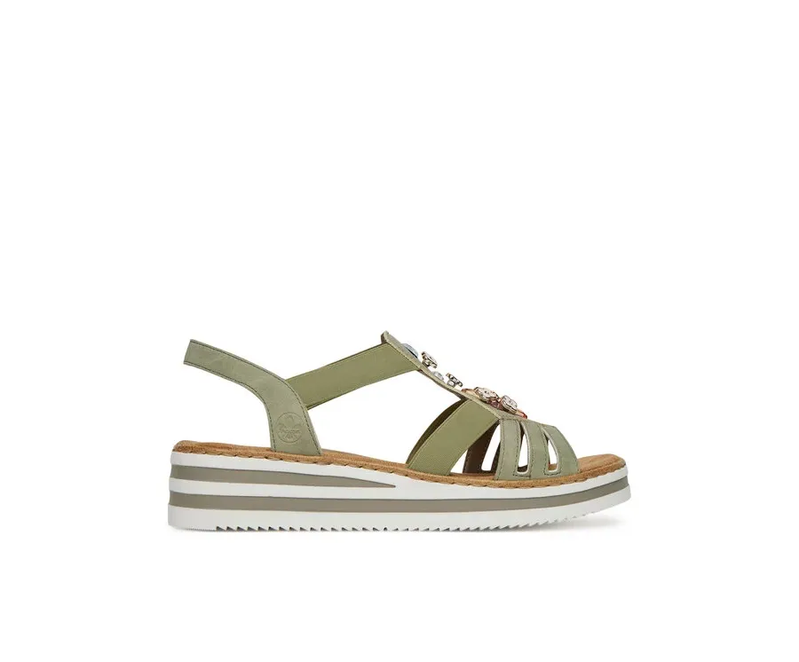 obrazek 1 Rieker Sandały V0245-52 Zielony