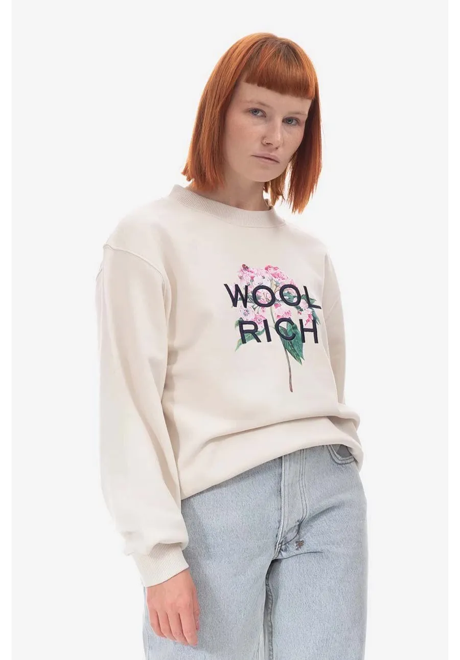 obrazek 1 Woolrich bluza damska kolor beżowy z nadrukiem CFWWSW0107FRUT3164-8743