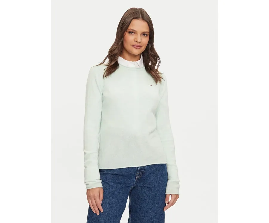 obrazek 1 Tommy Hilfiger Sweter WW0WW44161 Zielony Regular Fit