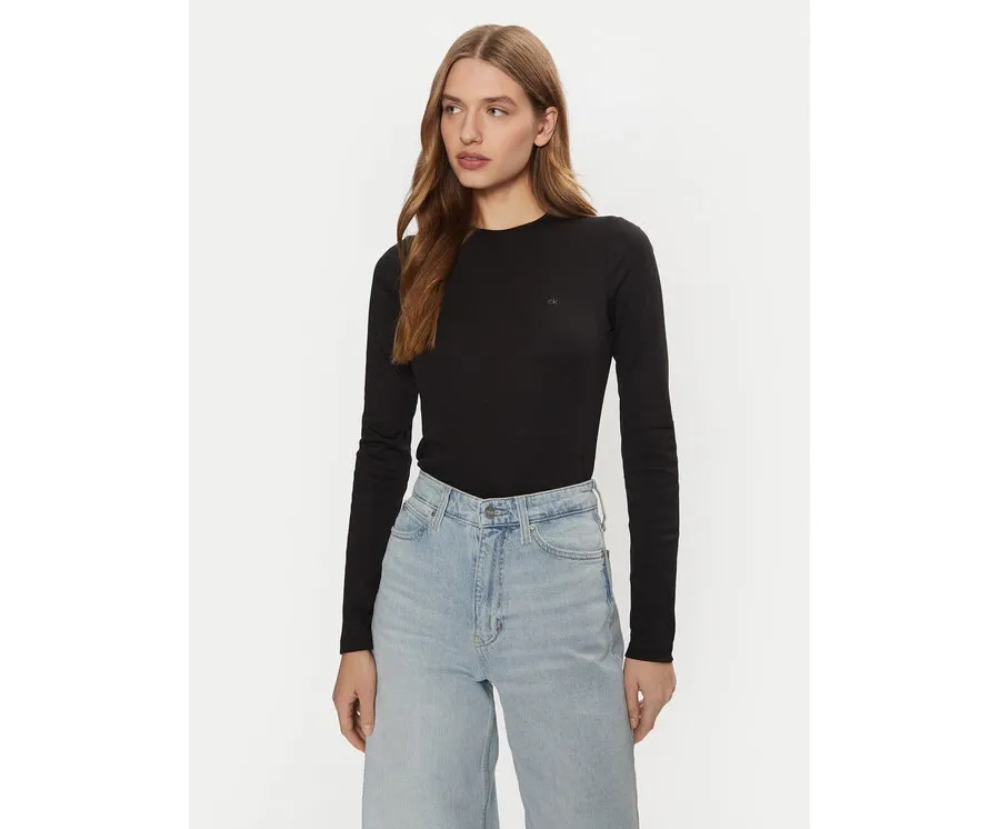 obrazek 1 Calvin Klein Bluzka K20K208037 Czarny Slim Fit