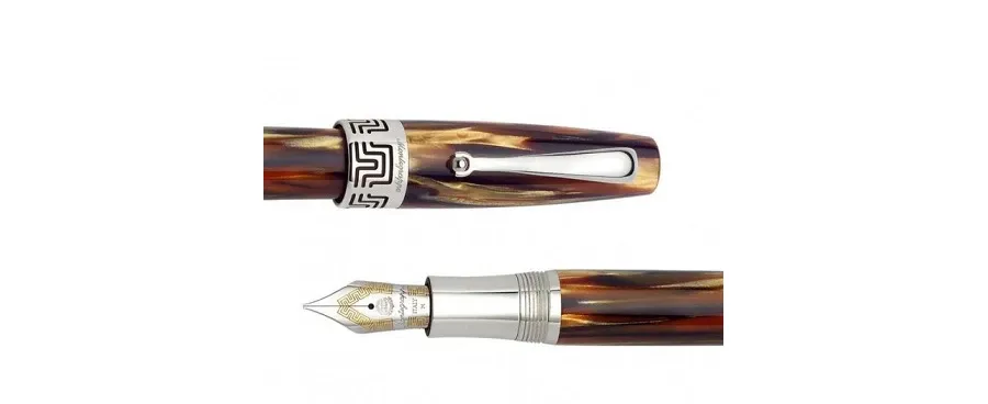 obrazek 3 Turtle Brown Pióro Wieczne Celluloid Montegrappa EXTRA 1930