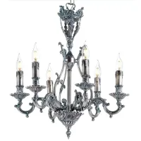 Picture Classic Solid Brass Chandelier in Blue and Silver - Il Paralume Marina