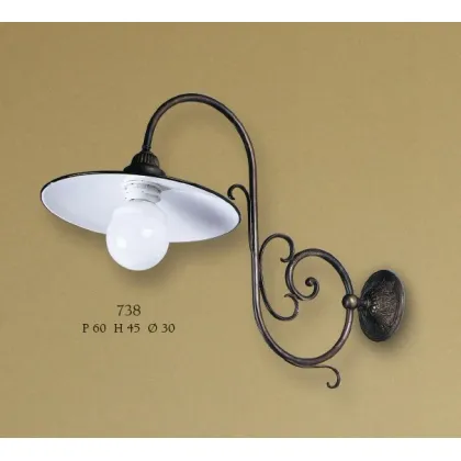 Zdjęcie Wyjątkowa lampa ścienna o rustykalnym charakterze - Il Paralume Marina