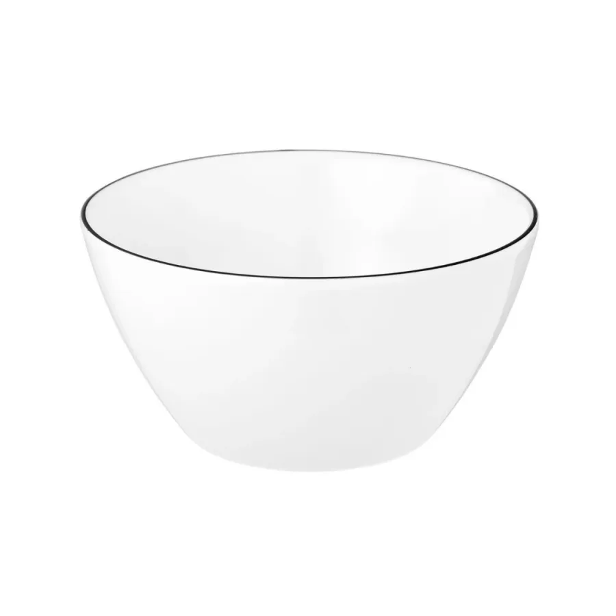obrazek 1 Piękna porcelanowa miska na płatki 15 cm z czarnym rantem - Seltmann Weiden