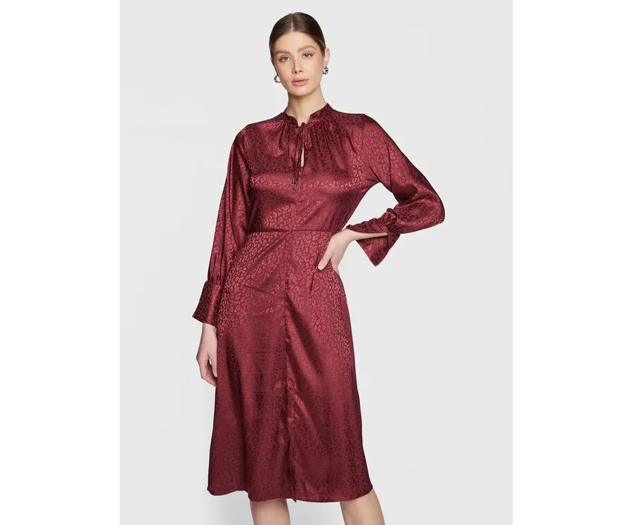obrazek 1 Closet London Sukienka codzienna D8522 Bordowy Regular Fit