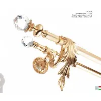 Zdjęcie Wspornik do zasłon z odlewanego mosiądzu i karnisz z kropkowanego mosiądzu diamentowego - Il Paralume Marina