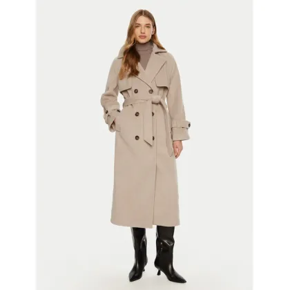 Zdjęcie ACCESS FASHION Płaszcz przejściowy 44-9001-119 Beżowy Relaxed Fit
