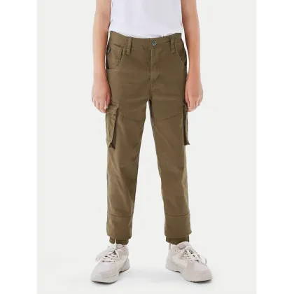 Zdjęcie NAME IT Spodnie materiałowe Ryan 13151735 Brązowy Regular Fit