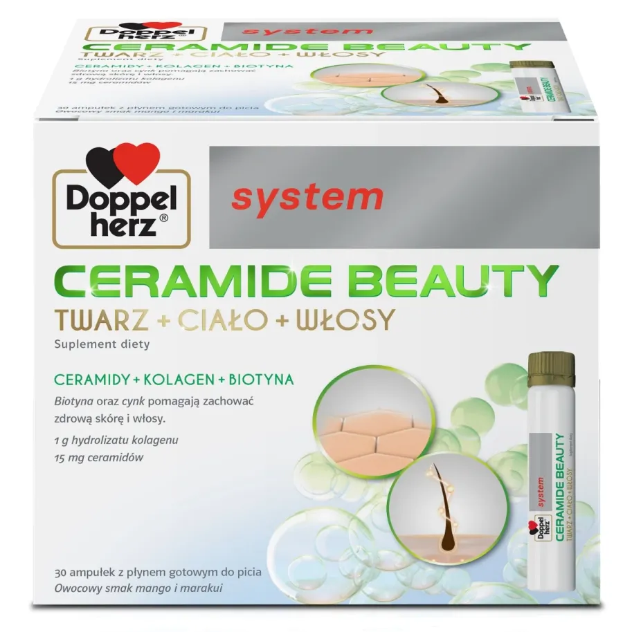 obrazek 1 Doppelherz System Ceramide Beauty Płyn 30 amp. po 25 ml DOPPELHERZ