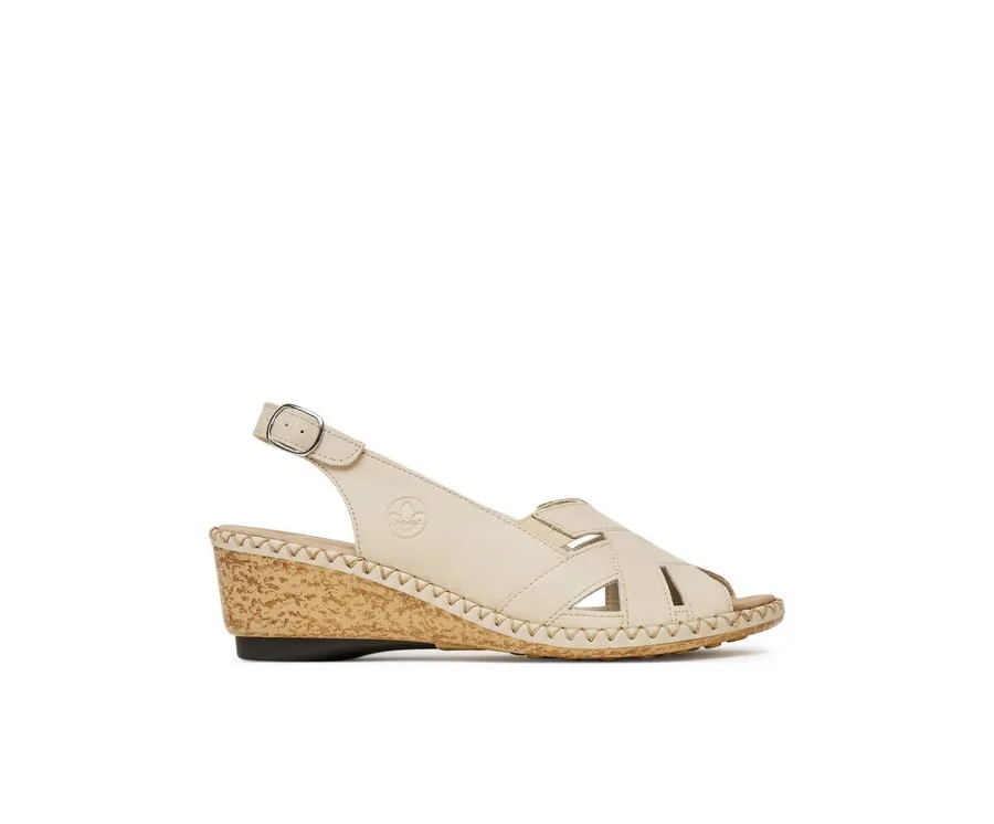 obrazek 1 Rieker Sandały 66189-60 Beżowy