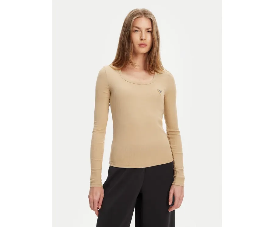 obrazek 1 Guess Bluzka V4BP07 K8RT2 Beżowy Regular Fit