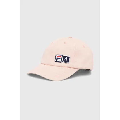 Zdjęcie Fila czapka z daszkiem bawełniana Fila x Aries Cap kolor różowy z aplikacją 42PS24HA010122270227