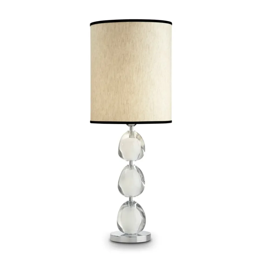 obrazek 1 Lampa stołowa dmuchanymi elementami kryształowymi H.80xL.30xP.30 cm