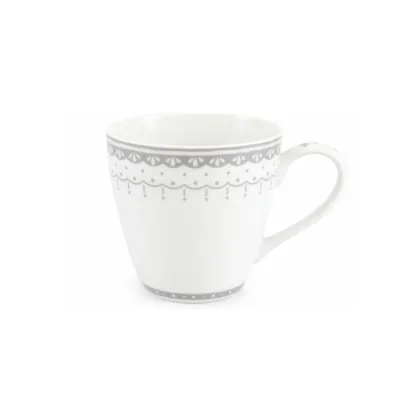 Zdjęcie Wyjątkowy kubek z porcelany z subtelnym szarym zdobieniem – wariant 2 – Leander