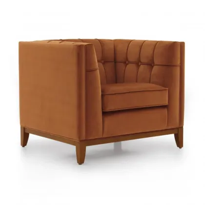 Zdjęcie Pomarańczowy fotel w nowoczesnym stylu - Sevensedie