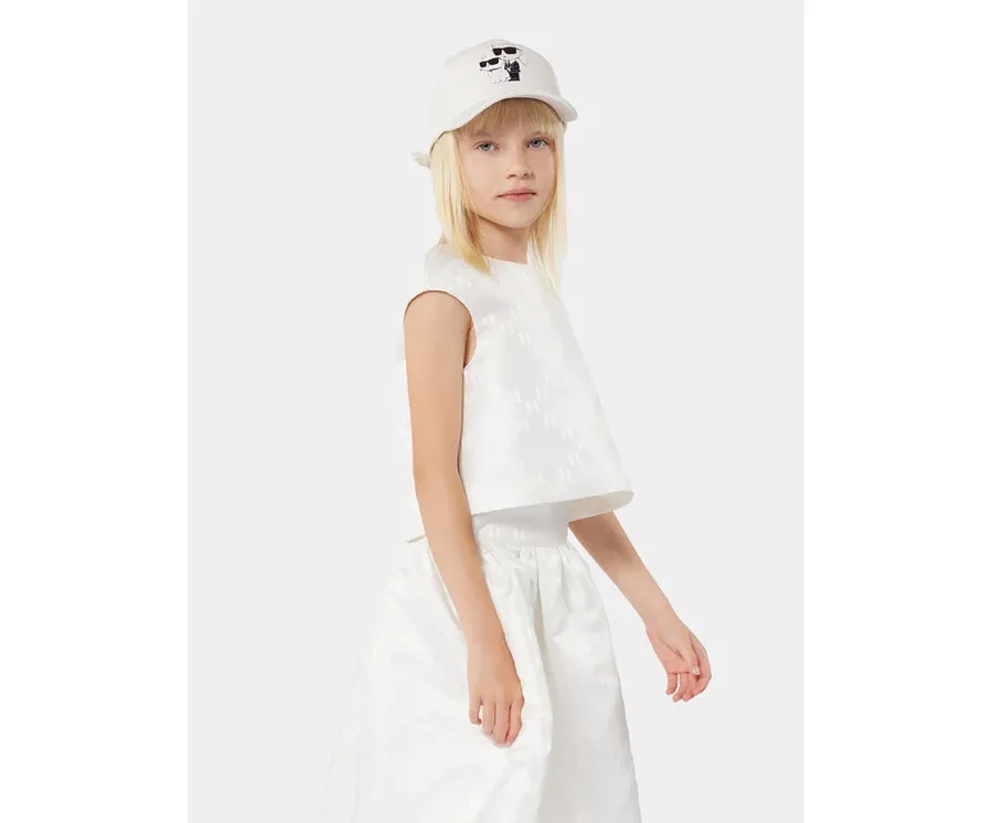 obrazek 1 Karl Lagerfeld Kids Bluzka Z30117 S Écru Regular Fit