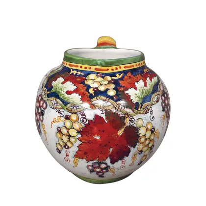 Picture A unique Italian jug with decoration of vine leaves and grape clusters