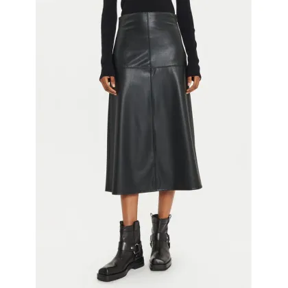Zdjęcie Max Mara Leisure Spódnica z imitacji skóry Scilli 2426776028 Czarny Regular Fit