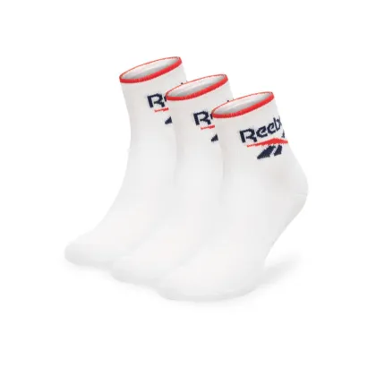 Zdjęcie Reebok Zestaw 3 par wysokich skarpet unisex R0362-SS24 (3-pack) Biały