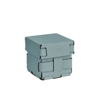 Picture Stylish small Bottega basket 12x12xH13 cm in pastel blue