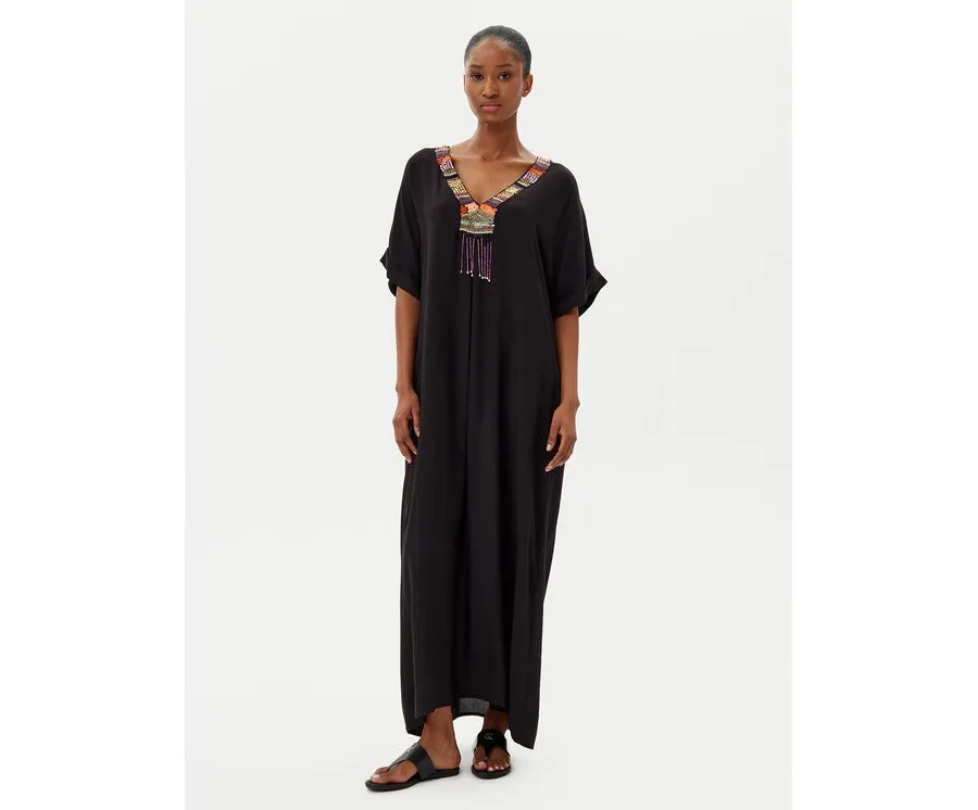 obrazek 1 LOLA CASADEMUNT Sukienka letnia LS2516029 Czarny Relaxed Fit