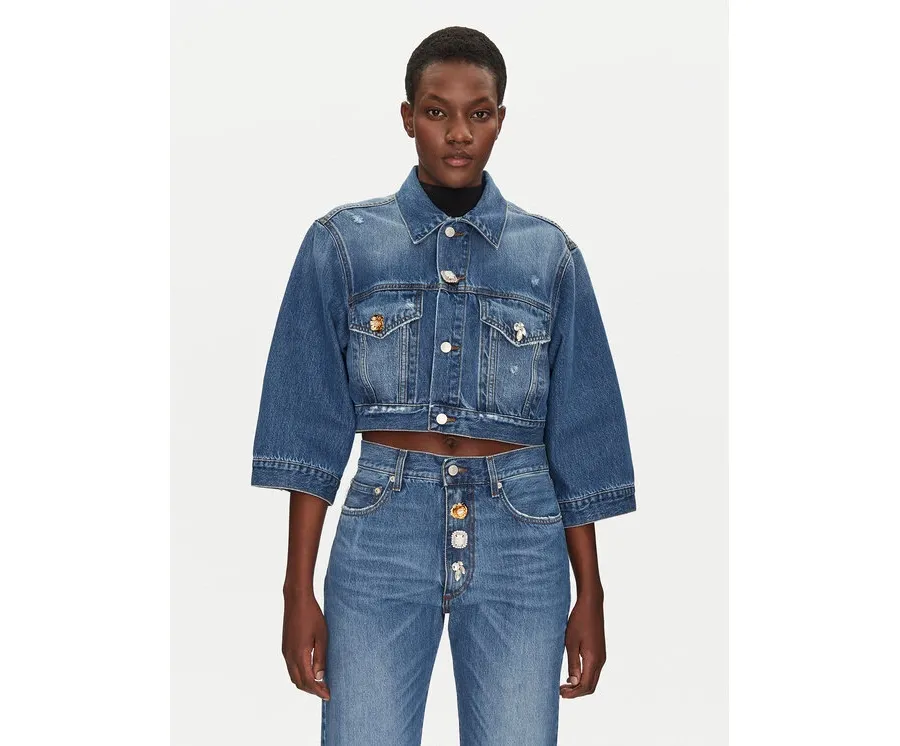 obrazek 1 ViCOLO Kurtka jeansowa DD5216 Granatowy Regular Fit