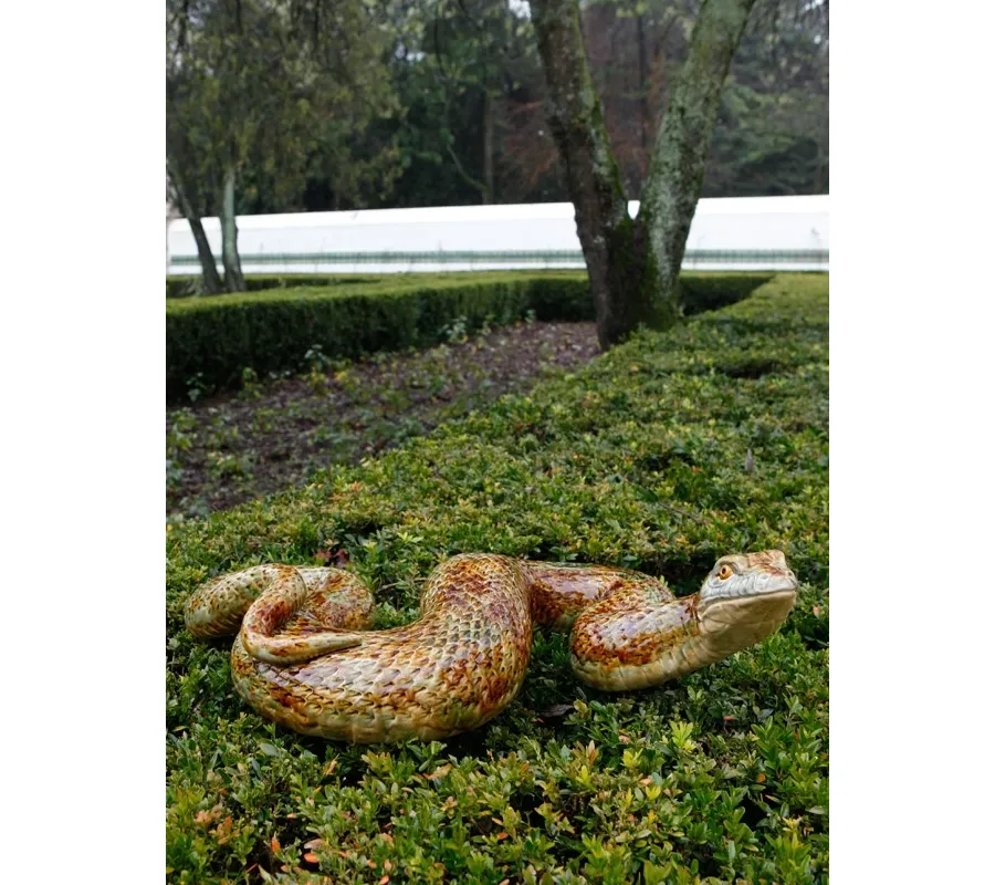 obrazek 2 Ceramiczny wąż ozdobny 66x50x15 cm - Bordallo Pinheiro