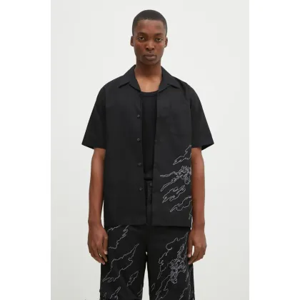 Zdjęcie Maharishi koszula bawełniana Dpm: Sparse Bonsai Camo Shirt męska kolor czarny relaxed 5336.BLACK