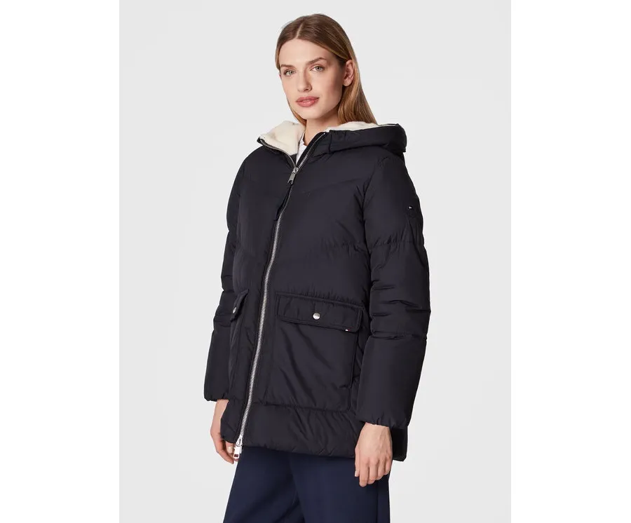 obrazek 1 Tommy Hilfiger Kurtka zimowa Chevron Sorona WW0WW36211 Granatowy Relaxed Fit