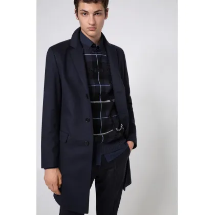 Zdjęcie Hugo Płaszcz wełniany Migor2041 50438437 Granatowy Slim Fit HUGO
