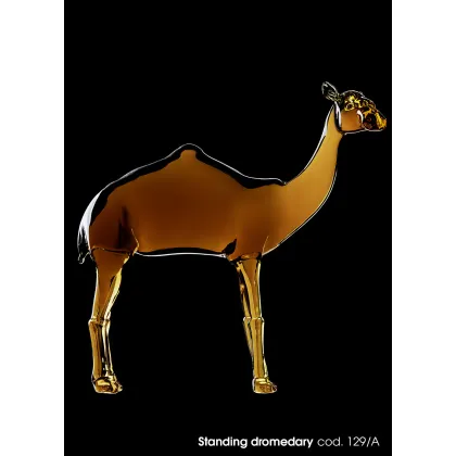 Zdjęcie Szykowny komplet dwóch wielbłądów i palmy - rzeźby szkło Murano