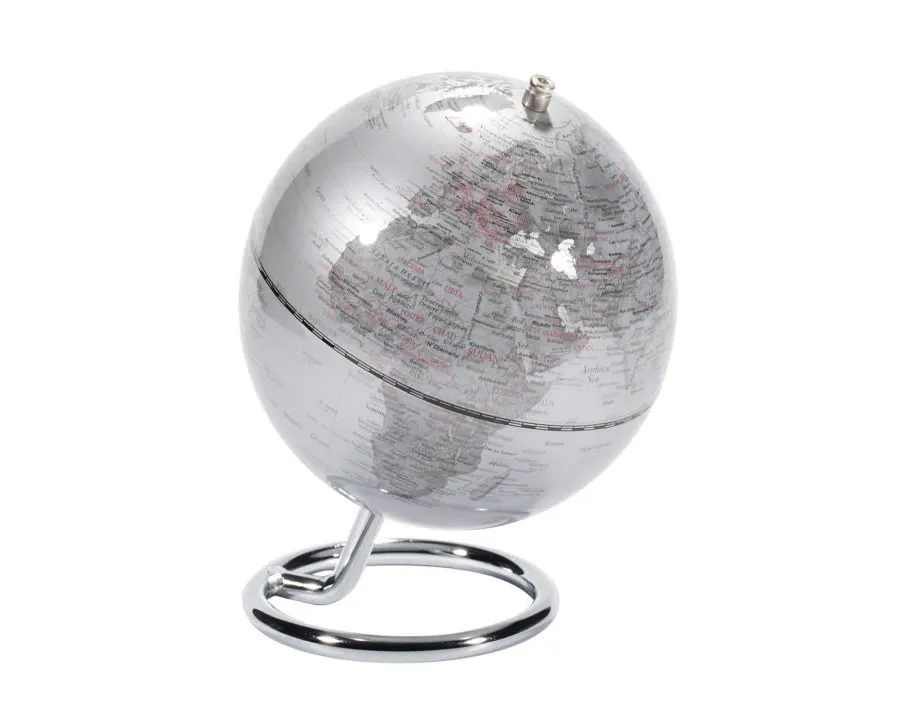 obrazek 1 Srebrny mini globus na biurko