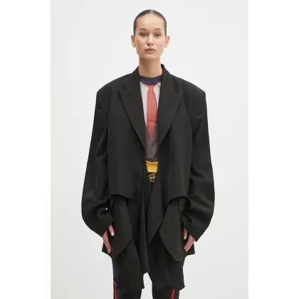 Zdjęcie Martine Rose marynarka wełniana Oversized Knotted Tailored Jacket kolor czarny oversize gładka 351WT05006