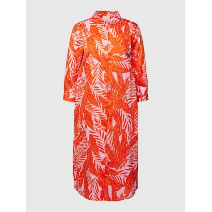 Zdjęcie Sukienka koszulowa o długości do kolan ze wzorem na całej powierzchni