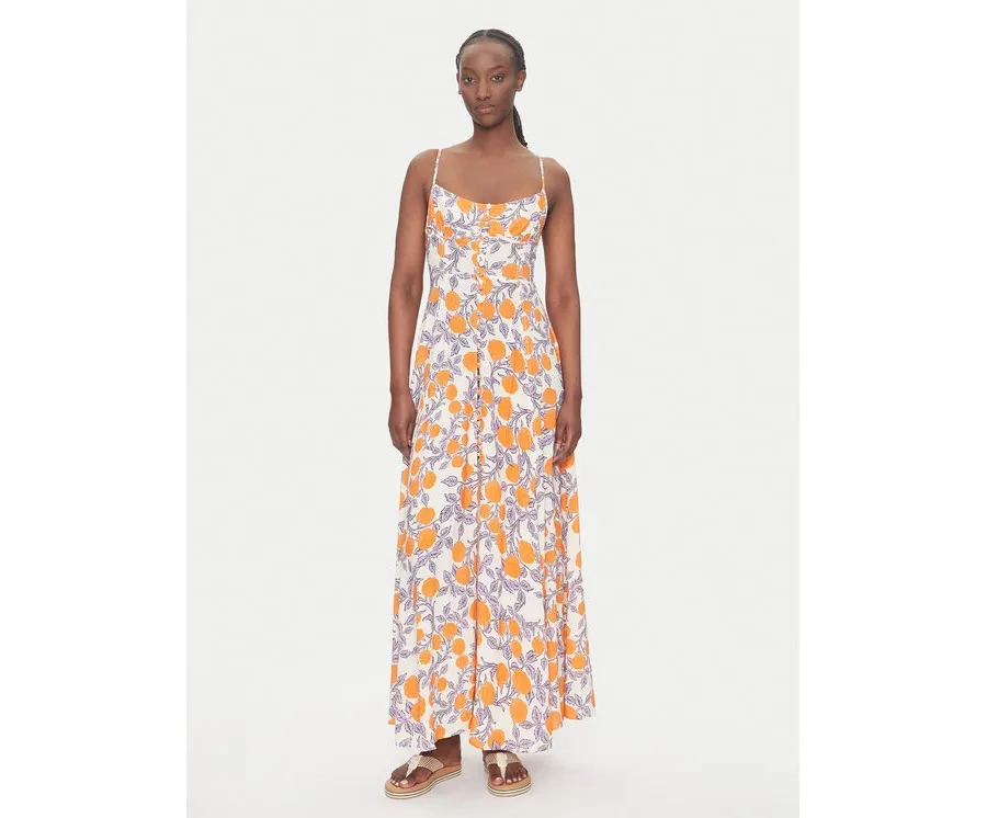 obrazek 1 Maaji Sukienka letnia Western Orange Flower Sia PT2748CLD001 Pomarańczowy Regular Fit