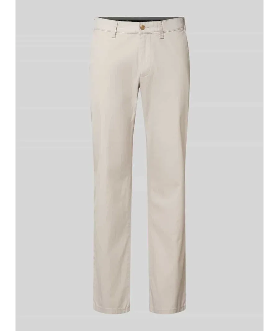 obrazek 1 Chinosy o kroju regular fit z fakturowanym wzorem