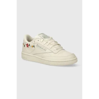 Zdjęcie Reebok Classic sneakersy skórzane Club C 85 kolor beżowy 100202098