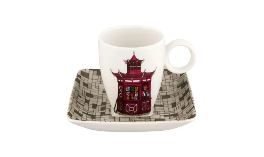 picture 1 Stylish porcelain coffee cup and saucer - Vista Alegre