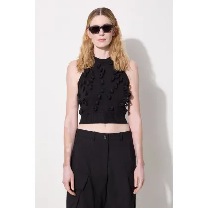 Zdjęcie JW Anderson kamizelka Loop Tank Top kolor czarny ciepły KW1137.YN0327.999