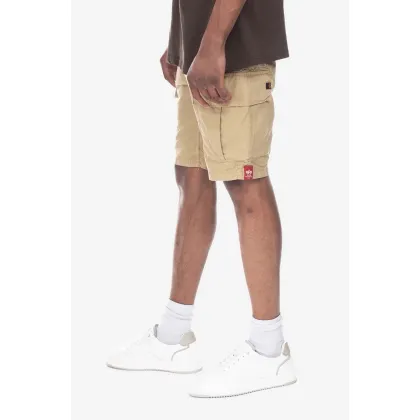 Zdjęcie Alpha Industries szorty bawełniane Alpha Industries Ripstop Jogger Short 106250 14 kolor beżowy 106250.14-BEZOWY